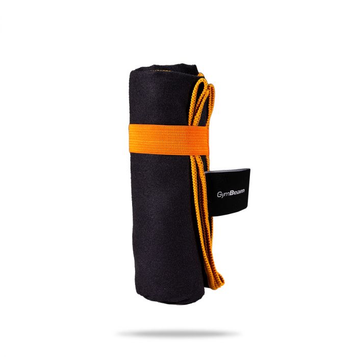 Quick drying sports towel Black/Orange - GymBeam single_variant