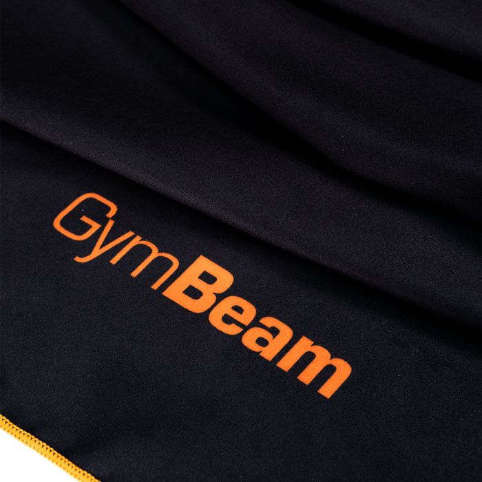 Quick drying sports towel Black/Orange - GymBeam single_variant