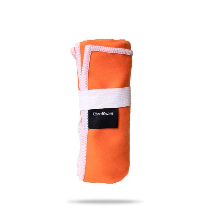 Quick drying sports towel Orange/White - GymBeam single_variant