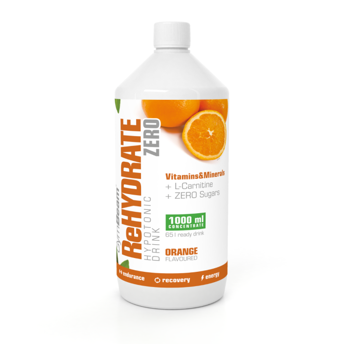 Ionic drink ReHydrate ZERO - GymBeam orange - 1000 ml