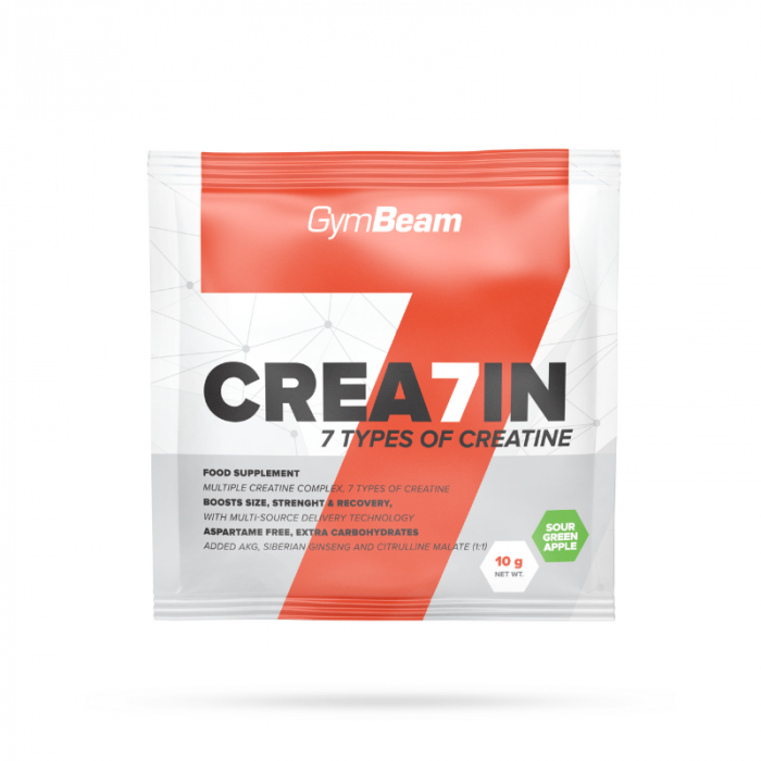 Sample Kreatín Crea7in - GymBeam 10 g - lemon lime