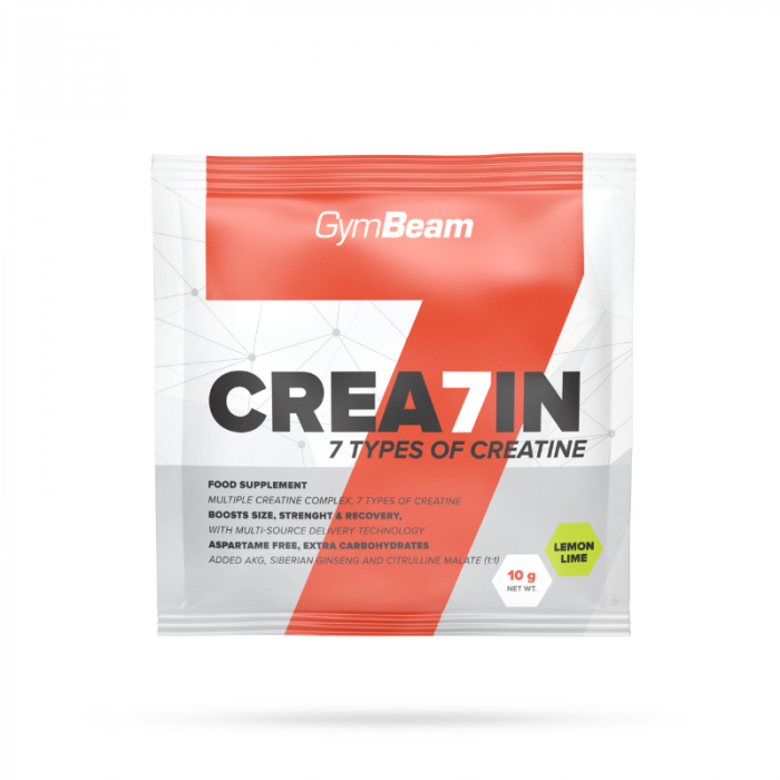 Sample Kreatín Crea7in - GymBeam 10 g - lemon lime