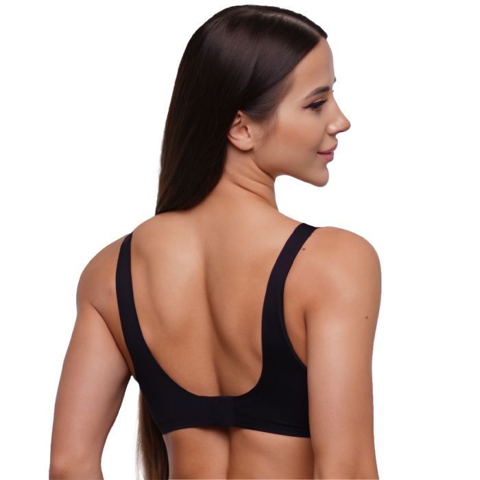 Seamless Bra Black - GymBeam L