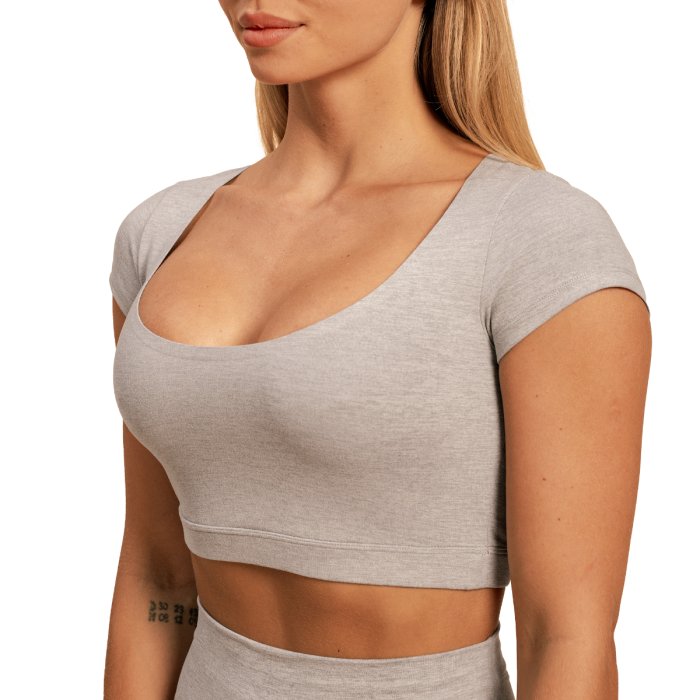 Women‘s Sense Cropped T-shirt Grey - BeastPink XS