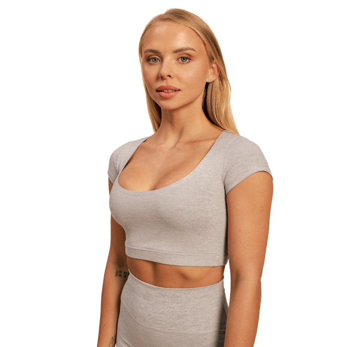 Women‘s Sense Cropped T-shirt Grey - BeastPink XS