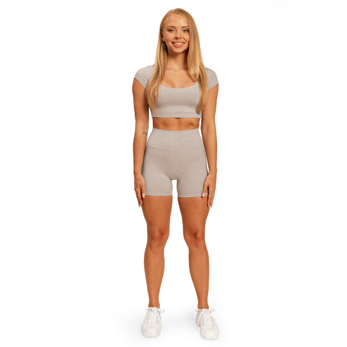 Women‘s Sense Cropped T-shirt Grey - BeastPink XS