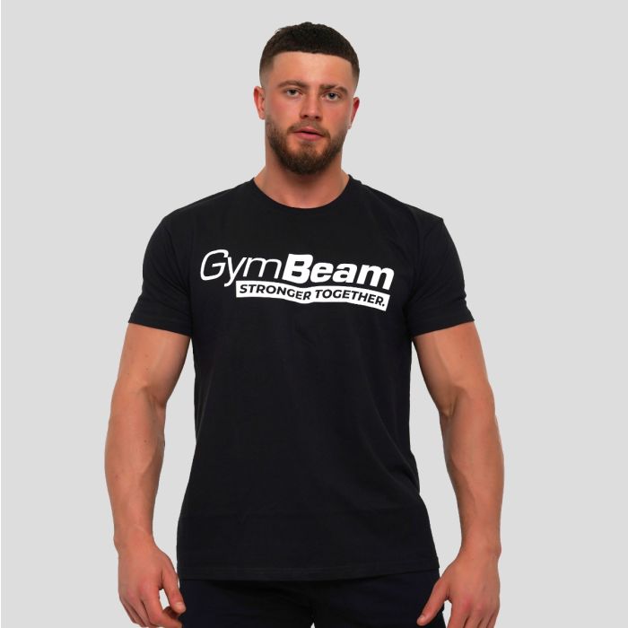 Stronger Together T-shirt Black- GymBeam L
