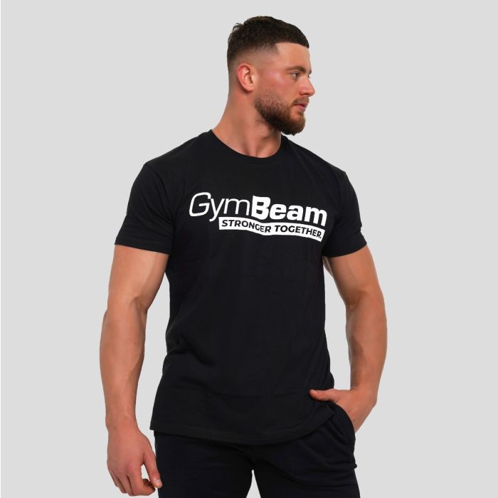 Stronger Together T-shirt Black- GymBeam L