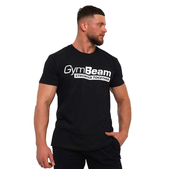 Stronger Together T-shirt Black- GymBeam L