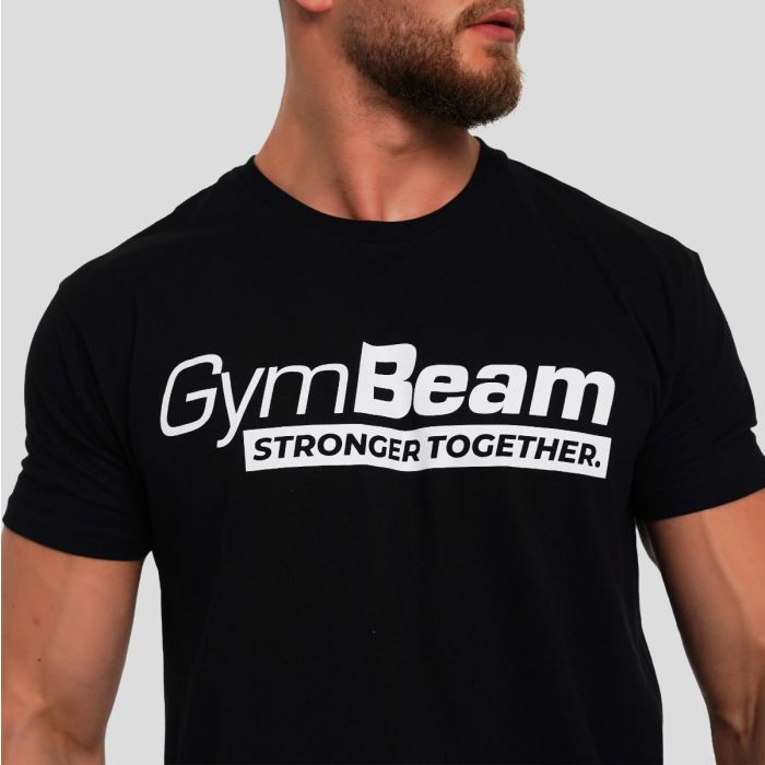 Stronger Together T-shirt Black- GymBeam L