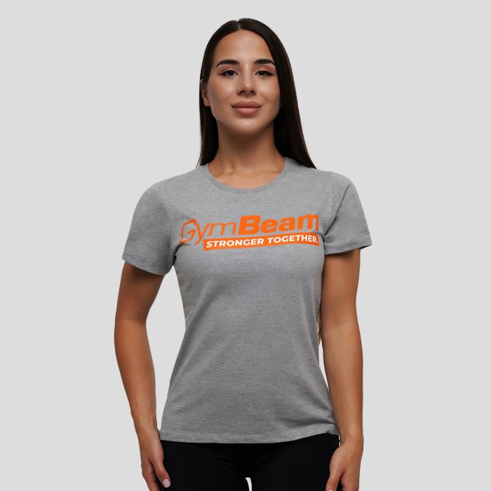 Women‘s Stronger Together T-shirt Grey - GymBeam S