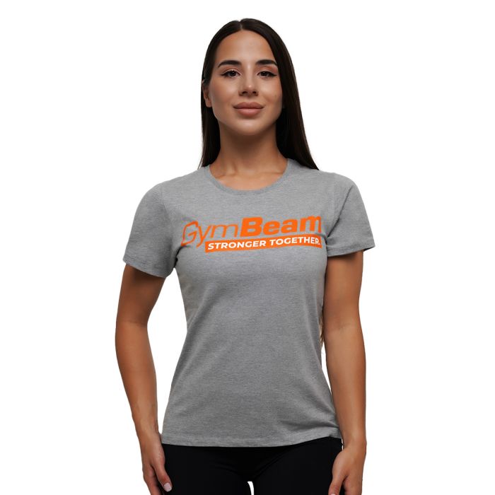 Women‘s Stronger Together T-shirt Grey - GymBeam S