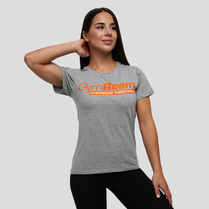 Women‘s Stronger Together T-shirt Grey - GymBeam S