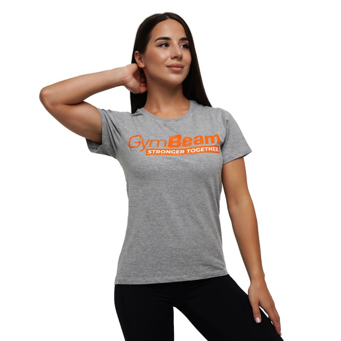 Women‘s Stronger Together T-shirt Grey - GymBeam S