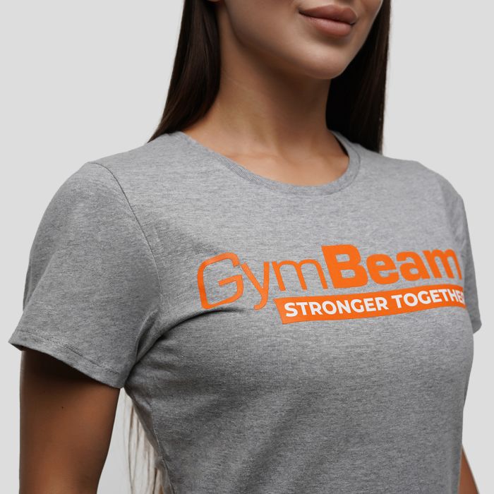 Women‘s Stronger Together T-shirt Grey - GymBeam S