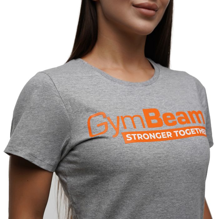 Women‘s Stronger Together T-shirt Grey - GymBeam S