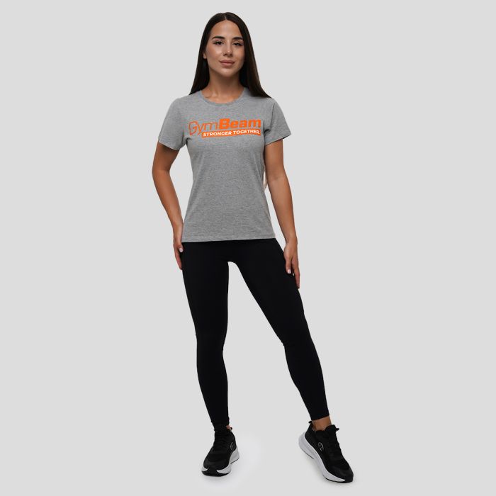 Women‘s Stronger Together T-shirt Grey - GymBeam S