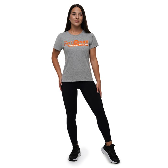 Women‘s Stronger Together T-shirt Grey - GymBeam S