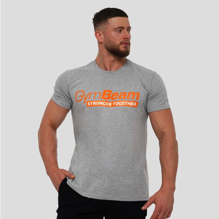 Stronger Together T-shirt Grey - GymBeam L