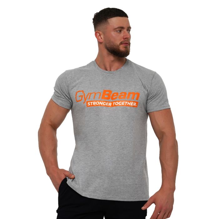 Stronger Together T-shirt Grey - GymBeam L