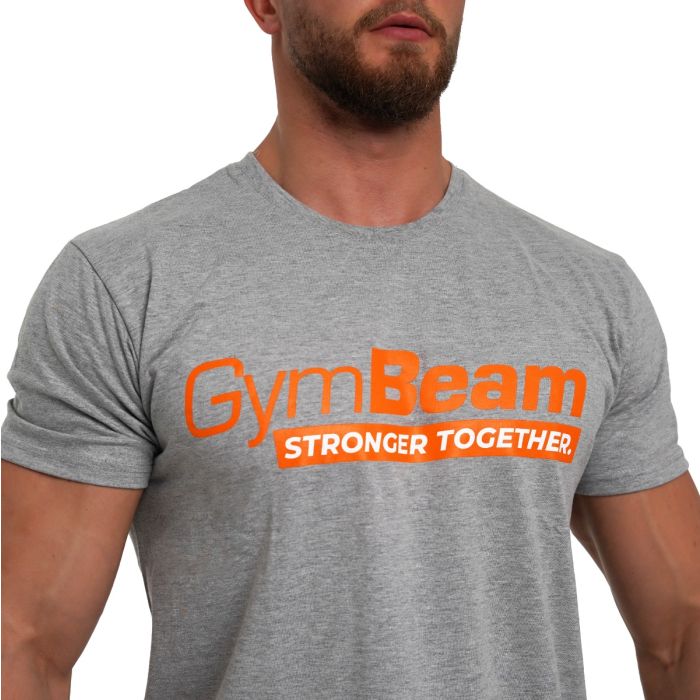 Stronger Together T-shirt Grey - GymBeam L