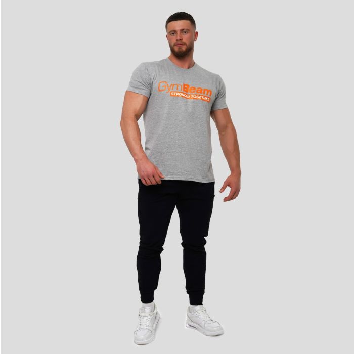 Stronger Together T-shirt Grey - GymBeam L