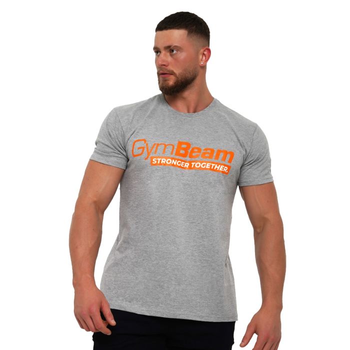 Stronger Together T-shirt Grey - GymBeam L