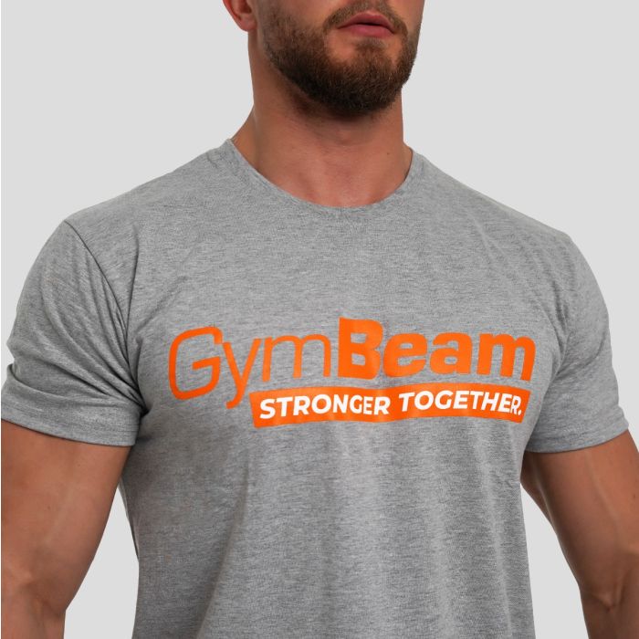 Stronger Together T-shirt Grey - GymBeam L
