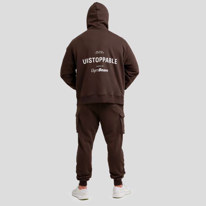 Unstoppable Hoodie Brown - GymBeam XL