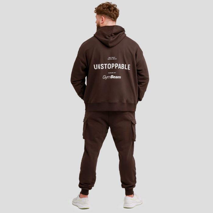 Unstoppable Hoodie Brown - GymBeam XL