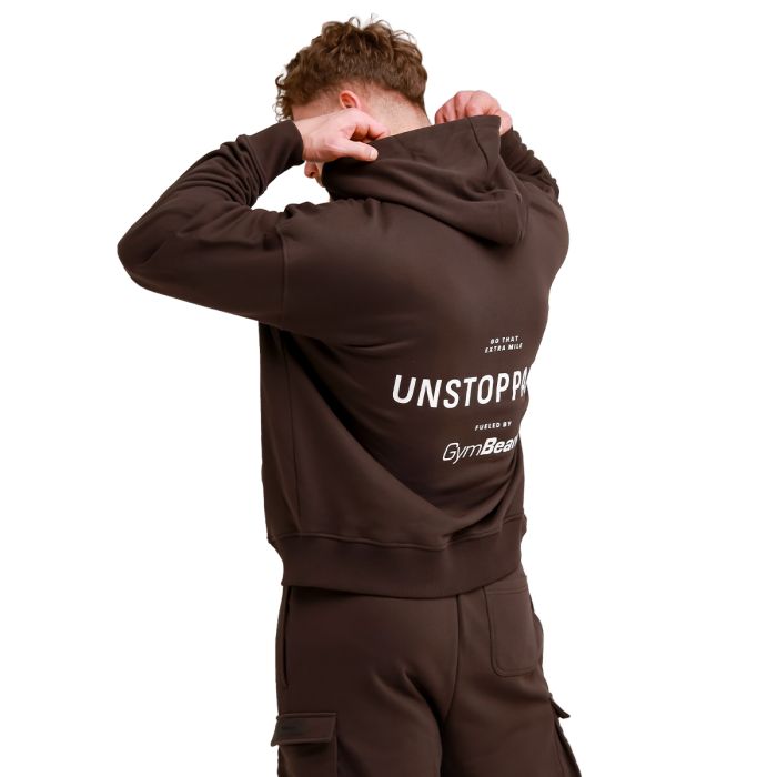 Unstoppable Hoodie Brown - GymBeam XL