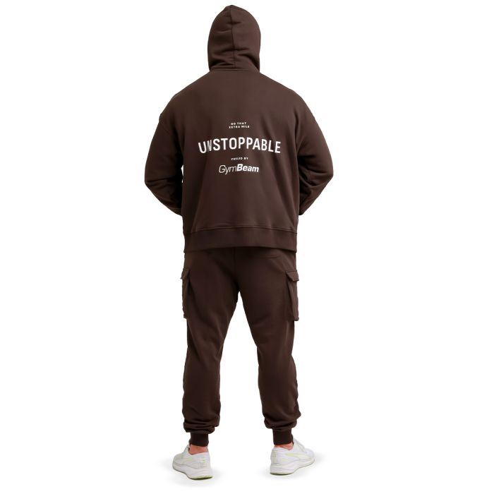 Unstoppable Hoodie Brown - GymBeam XL