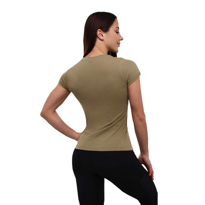 Women‘s T-shirt FIT Olive - GymBeam S