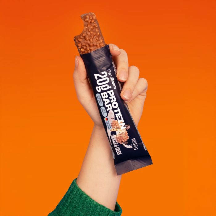20 g Protein bar - GymBeam 55 g - cookies & cream