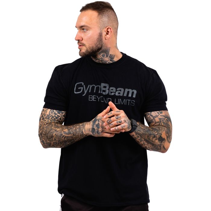 Men‘s T-shirt Beyond Limits black - GymBeam L