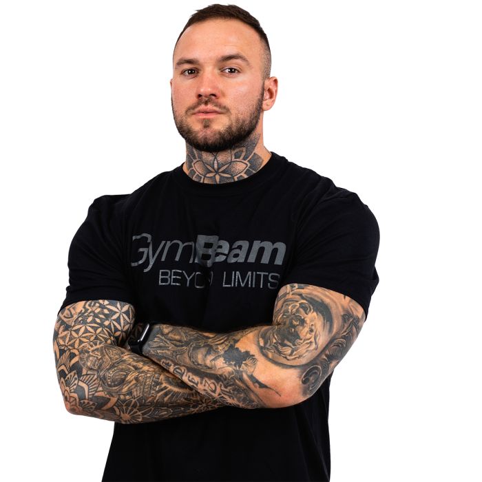Men‘s T-shirt Beyond Limits black - GymBeam L
