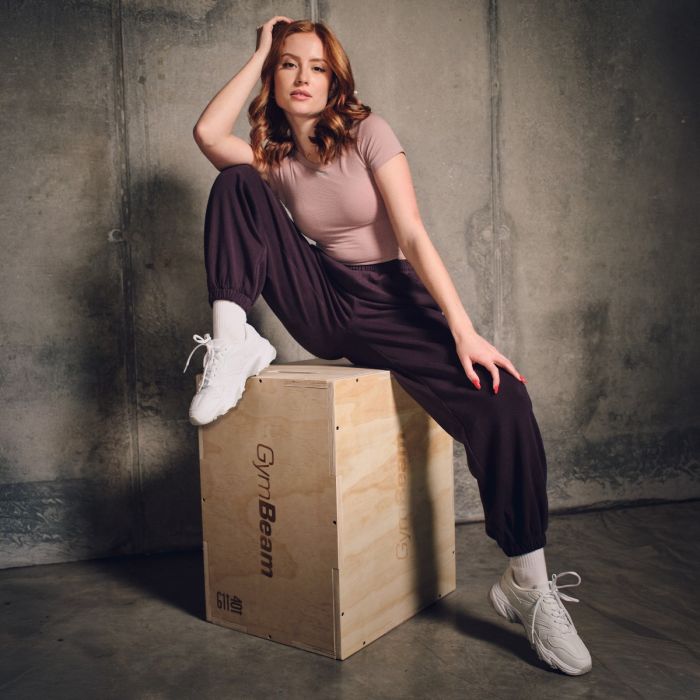 Women‘s Aura Joggers Tee Brown - GymBeam M