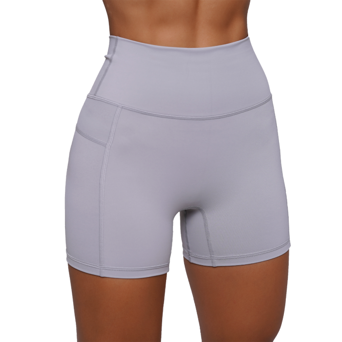 Women‘s FIT Shorts Mist Grey - GymBeam S