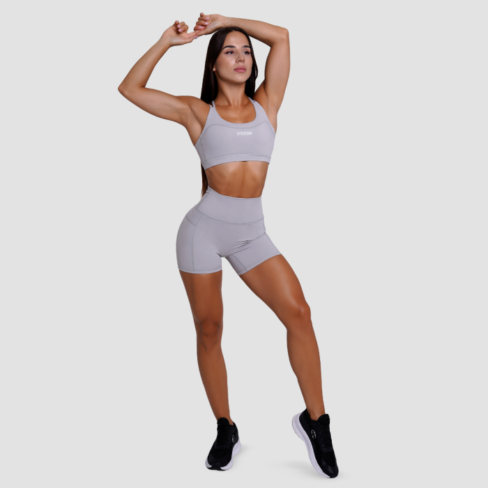 Women‘s FIT Shorts Mist Grey - GymBeam S