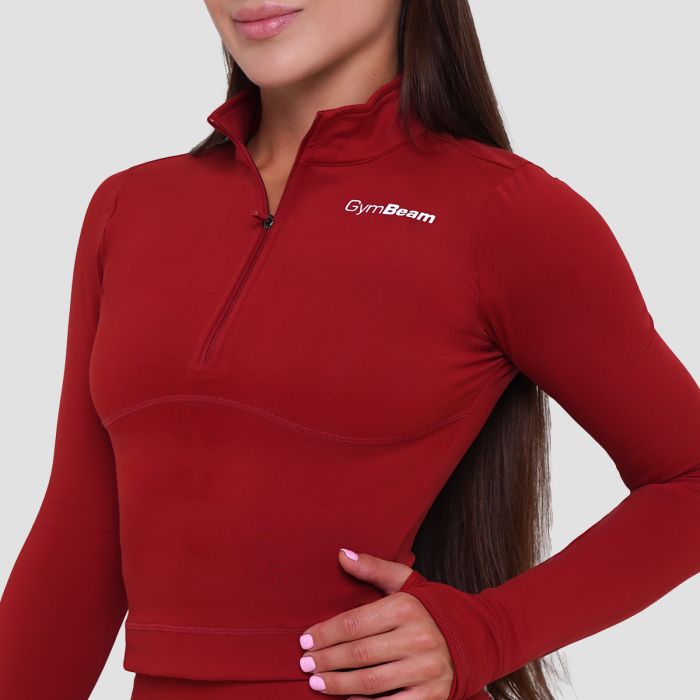 Women‘s Ignite Sports Top Dark Red - GymBeam M