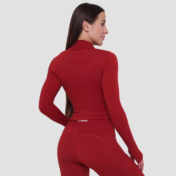 Women‘s Ignite Sports Top Dark Red - GymBeam M