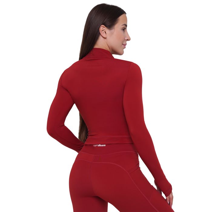 Women‘s Ignite Sports Top Dark Red - GymBeam M