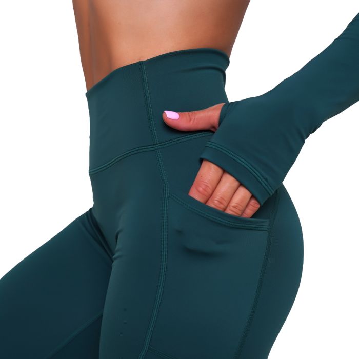 Women‘s Ignite Leggings Dark Green - GymBeam M