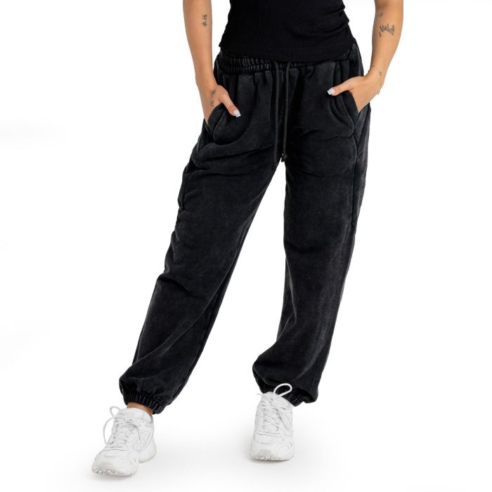 Women‘s Joggers Washed Black - STRIX M