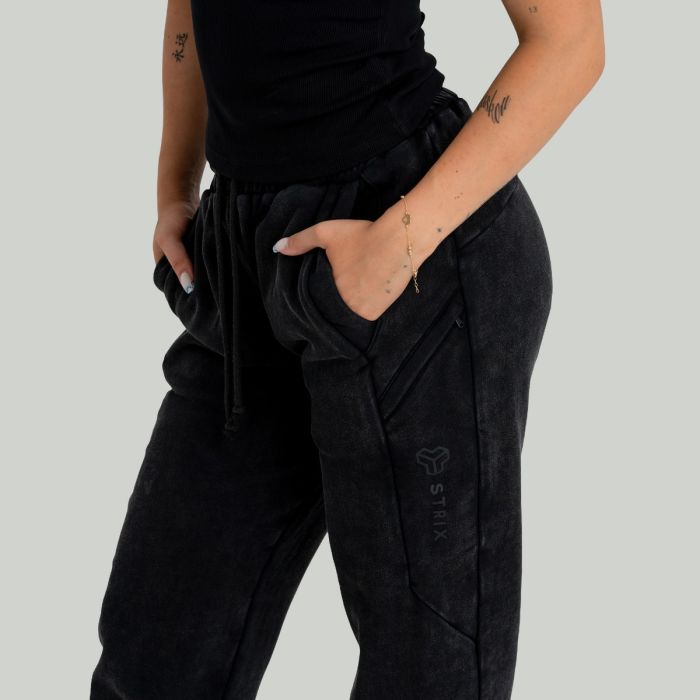 Women‘s Joggers Washed Black - STRIX M