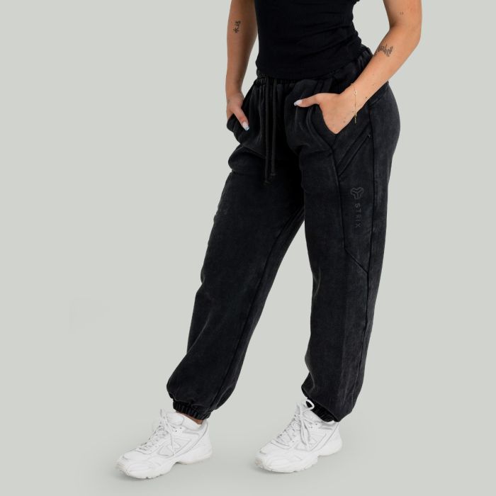 Women‘s Joggers Washed Black - STRIX M