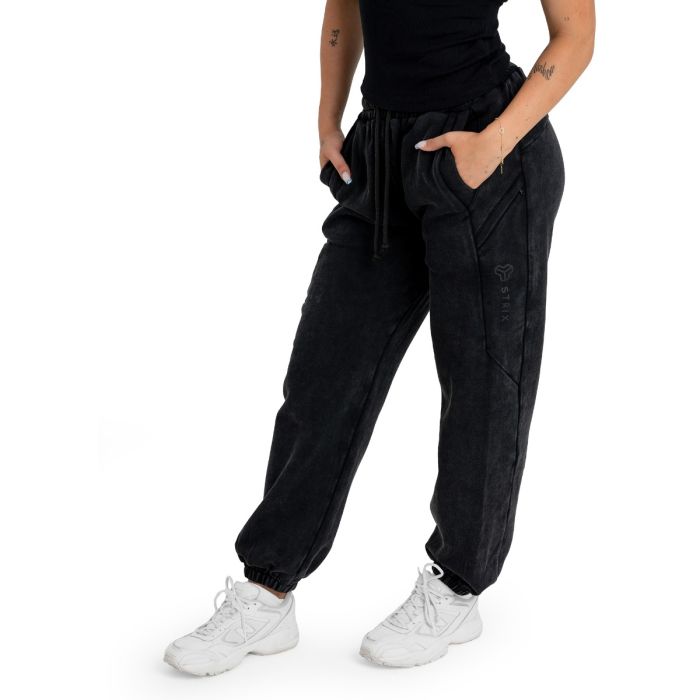 Women‘s Joggers Washed Black - STRIX M