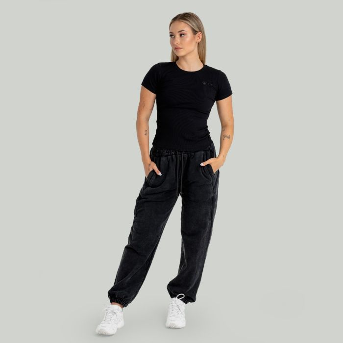 Women‘s Joggers Washed Black - STRIX M