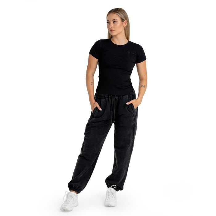 Women‘s Joggers Washed Black - STRIX M