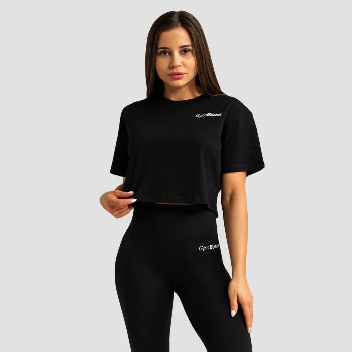 Women‘s Limitless Cropped T-shirt Black - GymBeam S
